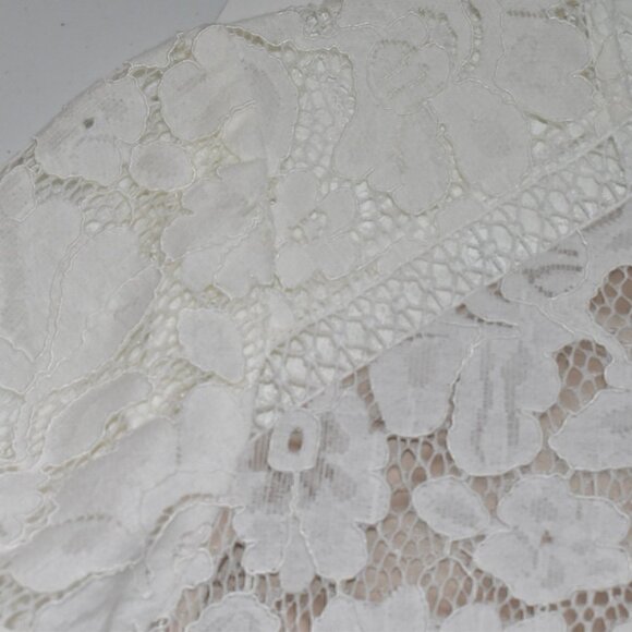 Vince Camuto Floral Lace Boho Shift Dress White Size 6 - Picture 8 of 16
